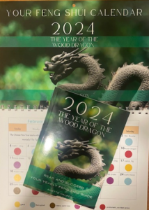 energy calendarand the year book for 2024 the year of the dragon with the year book with all Feng Shui cures